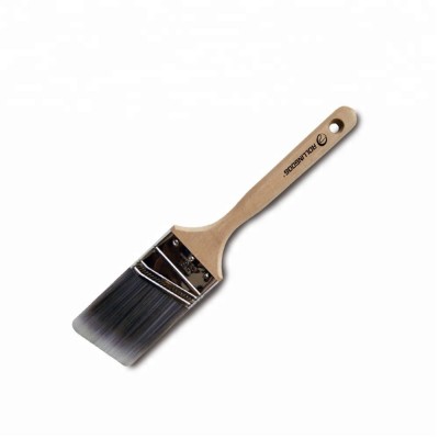 Ningbo Rollingdog 2.5 Inch Long Maple Wood Handle Synthetic Srt Fiber Flat Angular Trim Acrylic Paint Brushes For Wall Online